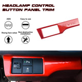 Red Sporty Race Style Headlight Switch Button Frame Cover For Honda Civic 16-21