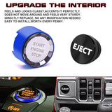 Red Engine Start + Cigarette Lighter Eject Button Trim For BMW 1 2 3 4 5 Series