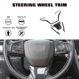 For Honda Civic 10th Gen 2016-21 Carbon ABS Steering Wheel Lower Upper Cover Kit