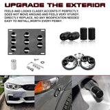 Set Tow Hook License Plate + Wheel Air Valve + Release Fastener For BMW F48 F25