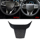 Carbon Fiber Pattern Steering Wheel Lip Frame Cover For Honda Civic 2016-2021,CRV 2017-2022