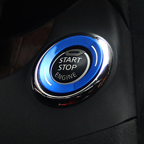 Blue Engine Start Stop Push Button Switch Knob Ring For Infiniti Q50 Q60 2014-20