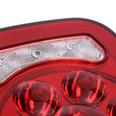 2pcs Red/White Multi Function LED Brake Tail Backup Light For Jeep Truck Trailer Boat