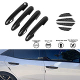 Carbon Fiber Style Door Handle+Door Edge Protect Trim For Toyota Rav4 2019-2024