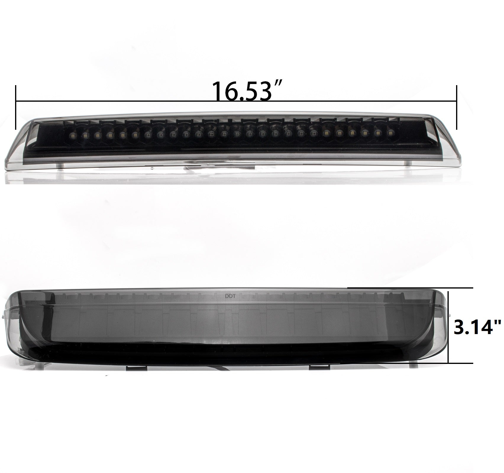 JYMAOYI Red LED 3rd Brake Tail Light – Smoke Lens, Black Housing – For Ford F250, Explorer, Compatible With F47Z13A613A