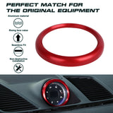 Red Aluminum Alloy Sport Style Interior Dashboard Clock Ring Trim For Porsche Macan