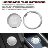 For Audi A4 A5 2009-up Silver Aluminum Engine Ignition Push Button Cover Trim