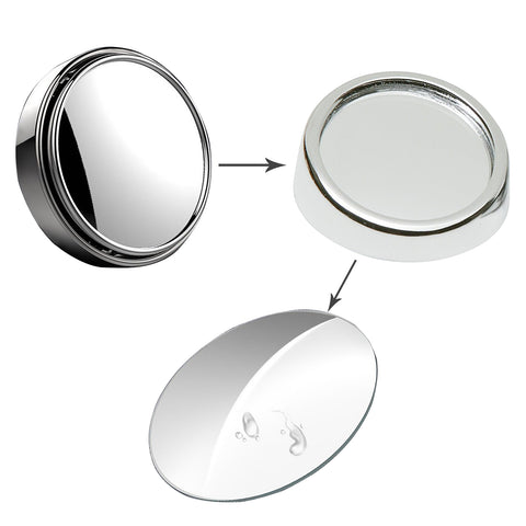 Blind Spot Mirrors, 2" Round Stick-on HD Glass Convex Rear View Mirror Wide Angle Adjustable for Car SUV Trucks