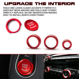 Red Engine Start Stop Button AC Climate Control Ring Cover For BMW F20 F22 F30