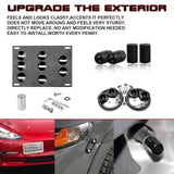 Set Tow License Plate + Air Valve + Release Fastener For Porsche Cayenne 11-17