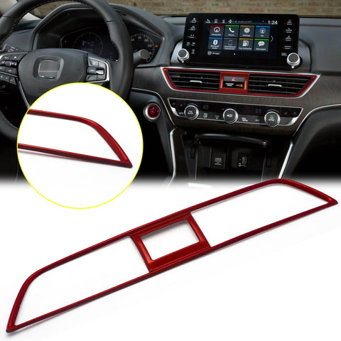for Honda Accord 2018 2019 Stainless Steel Central Dashboard Air Vent AC Outlet Frame Cover Molding Trim