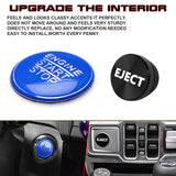 Set Aluminum Engine Start + Cigarette Lighter Eject Button Trim For Lexus IS200t