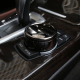 Black Interior Multi-Media IDrive 7-Buttons Cover Trim For BMW 2 3 4 5 Series