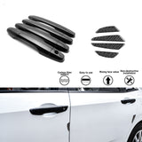 Carbon Fiber Style Door Handle + Door Edge Guard Trim For Honda Civic 9th 12-15