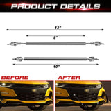 Carbon Fiber Pattern Car Bumper Lip Splitter Rod Support Stabilizer Bars 10"-13"