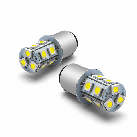 2x Ultra White 1157 BAY15D 5050 SMD LED Bulbs For Tail Brake Light Replacement