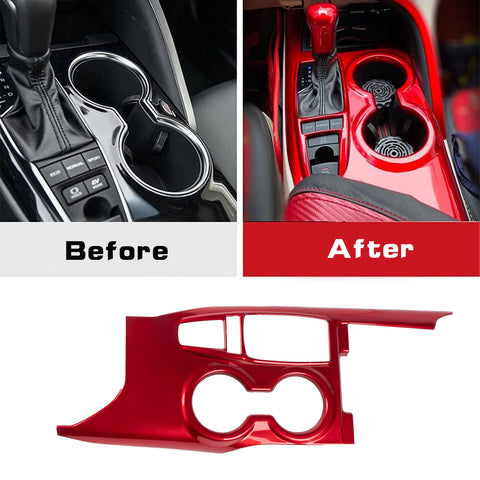 Red Interior Center Console Cup Holder Panel Trim For Toyota Camry SE LE 2018-up