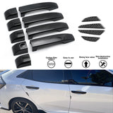 Gloss Black Door Handle+Door Edge Protect Trim For Land Rover Range Rover 02-12