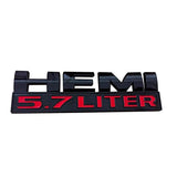 HEMI 7.2 LITER Black Trunk Side Fender Emblem Sticker Trim For Dodge Charger Ram 1500 Challenger Jeep Grand Cherokee