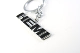 1x HEMI 3D Metal Keychain Ring 3D Key Chain Nameplate Emblem for Mustang Dodge Chevy Viper[black/Red/White]