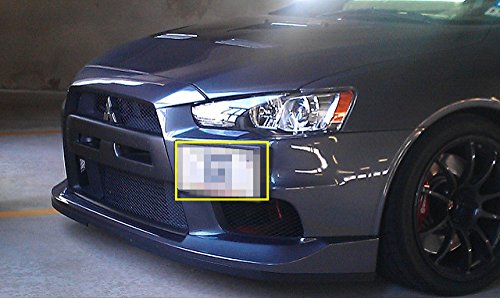 Xotic Tech 1 Set Front Tow Hook License Plate Bumper Mounting Bracket Fit  Mitsubishi Lancer Evolution Evo X [black] 