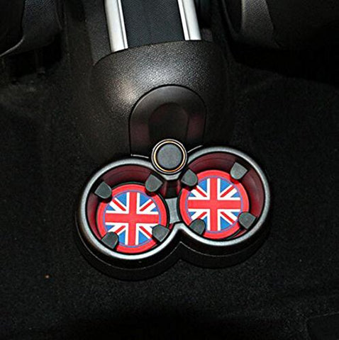7pcs / 4pcs Union Jack UK Flag Cup Holders Coasters and Side Door Mats SET For MINI Cooper