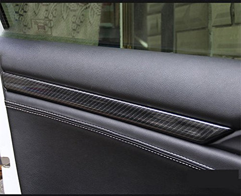 Real Carbon Fiber 3D Interior Inner Door Trim Decals Decoration For 2016 2017 2018 10th Honda Civic Sedan