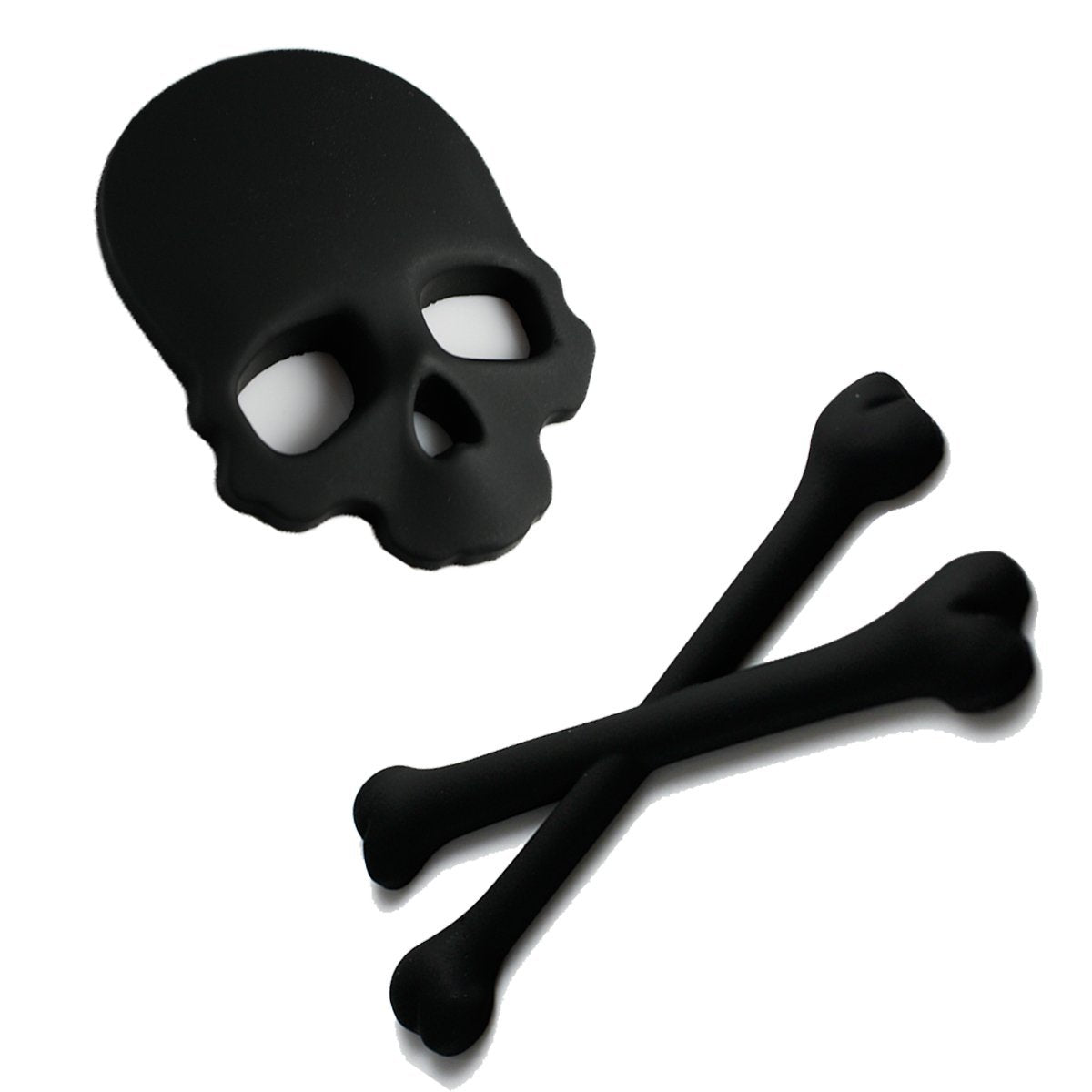 9x8.5cm 3d Metal Skull Skeleton Crossbones Car Stickers For Auto