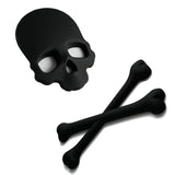 Cross Bones Skull Skeleton Matte Black Metal 3D Emblem Badge Sticker Decal For Car, SUV, Truck, Off Road, Motorcycle, Cruise, Boat