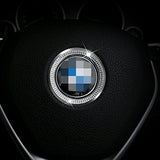 1 Piece 3D Rhinestone Car Steering Wheel Logo Decoration Sticker Ring Decal Trim For 2013-2015 BMW 1 3 5 Series x3 x5 x6