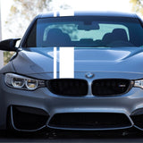 13.41 FT White Vinyl Car Exterior Dual Strips Full Body Stickers Decor For BMW