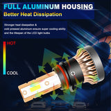Set 2Pcs 60W LED Fog Light Bulbs Extremely Bright 3000K Ultra Amber PSX26W w/Fan