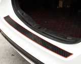 Rubber Auto Rear Bumper Guard Protector Trim Mosaic Checked Grid Pad Sticker  Universal Fit for Car Trunk