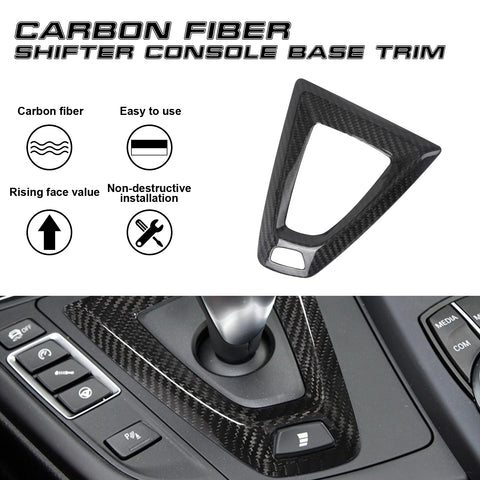 Carbon Fiber Center Shifter Console Base Trim For BMW F80 F82 F83 M3 M4 M-DCT