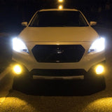 2pcs Golden Yellow LED Fog Light Bulbs w/ Flashing Strobe Function