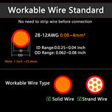 10pcs Lever Nut Wire Connector Compact Splice Wiring Connector Lever-Nut 3 Conductor for 3 Circuit Inline 28-12 AWG