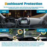 Center Console Dashboard Mat Pre-Cut Non-Slip Sunshield Sun Glare Protector Dash Carpet Pad Black Cover Compatible with Ford Escape 2014-2019