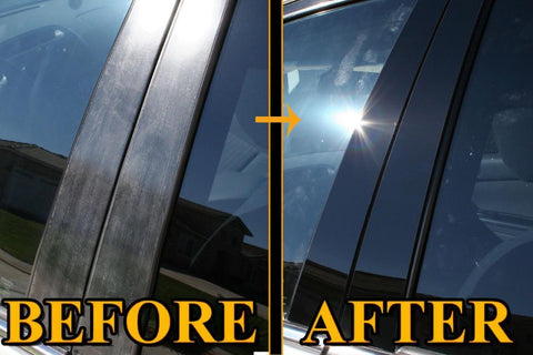 Glossy Black Car Door Pillar Posts Piano Trim Cover for BMW 5 Series F10 2011-2017