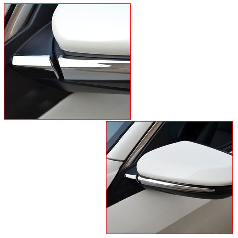 4pcs for Honda Civic 2016-2019 ABS Chrome Car Rear View Side Mirror Strip Cover Trim