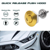 Universal Front Rear Bumper Trunk Hatch Lids Quick Release Fastener Hood Pin Kit Yellow