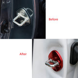 4pcs Blue/Black/Red/Silver Door Lock Cover Stainless Steel Car Door Lock Latches Cover Protector for Toyota Camry 2006-up
