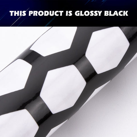 2pcs PVC Exterior Tail Brake Light Lamp Cover Honeycomb Sticker Universal for Cars 18.8'' x 11.8'' (Gloss Black)