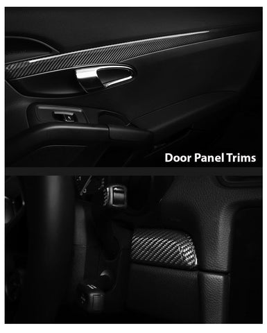 JDM Carbon Fiber Interior Trim Decor Cover for Porsche 991 718 981 Carrera Boxster Cayman
