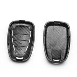 Matte Carbon Fiber Texture Key Fob Case Keyless Smart Key Protective Hard Cover for Chevrolet Cruze Malibu Camaro Volt 2016-2019 4-button Key