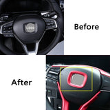 1pcs Red ABS Steering Wheel Center Logo Cover Trim Decoration Sticker for Honda Accord 10th 2018-2019