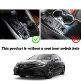 Carbon Fiber Pattern AC Vent Steering Wheel Gear Panel Cover For Camry 2018-2024