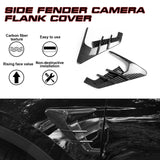 Glossy Carbon Fiber Side Fender Camera Flank Cover Trim For Tesla Model 3 Y 2021
