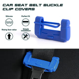 2X Blue Anti-Scratch Car Seat Belt Buckle Clip Protector Safety Cover Universal