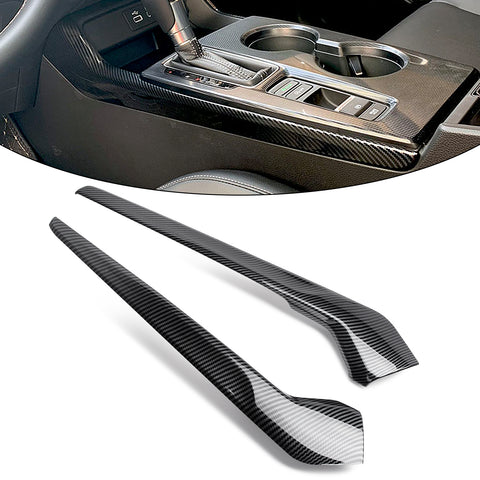 2pcs Carbon Fiber Pattern Gear Shift Both Side Cover Trim For Honda Civic 2022