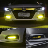 Xotic Tech Self Adhesive Front Fog Light DRL Tint Vinyl Film, Precut Fog Lamp Light Transmission Stickers Overlay Decal Exterior Decoration Compatible with Honda Accord 10th 2018 2019 2020